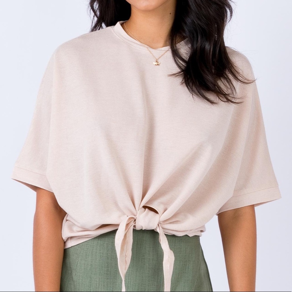 Princess Polly LOVE IN MOTION TOP BEIGE